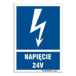 Znak elektryczny - Napięcie 24V